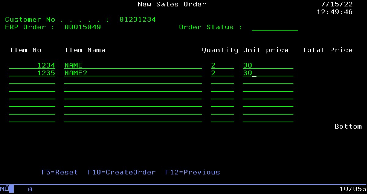 multiple order line items